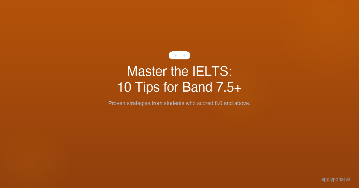 Master the IELTS: 10 Pro-Tips for a Band 7.5+ Score