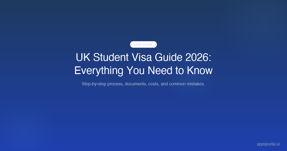 UK Student Visa Guide 2026: Everything You Need to Know